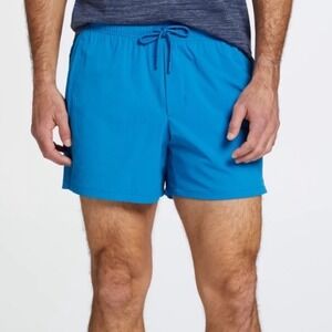 NEW VRST Mens Large Blue Tide Athletic Training Shorts Quick Dry Mesh Lined
